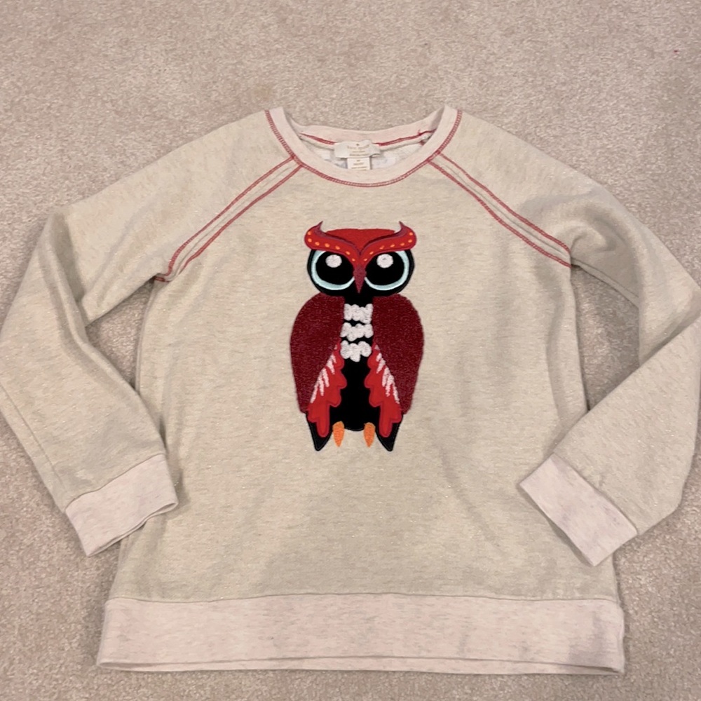 Kate Spade girls owl sweatshirt. EUC.